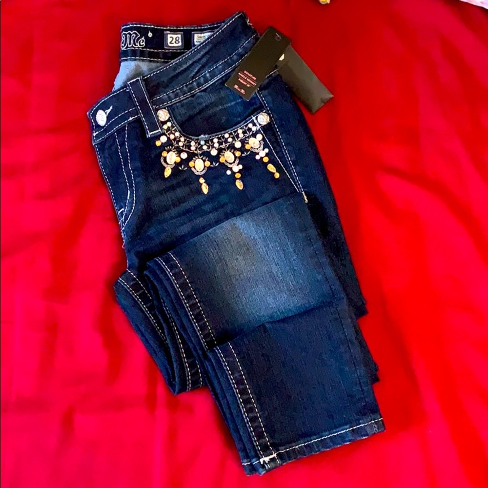 Embellished Blue Jeans